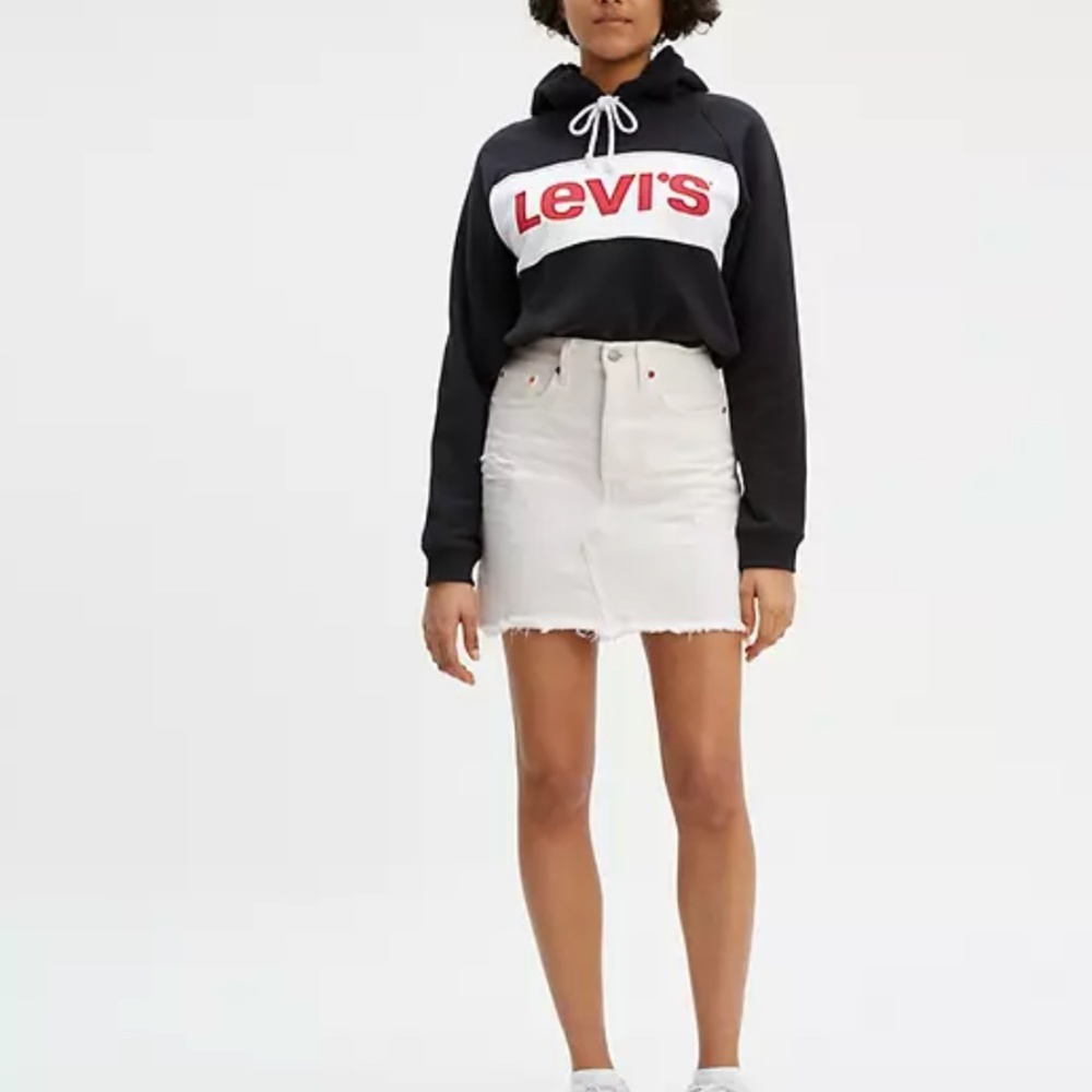 NWT Levi's White Jean Skirt